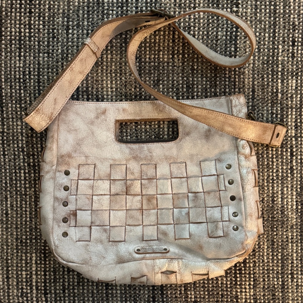 Bed Stu Woven Tan Shoulder Bag